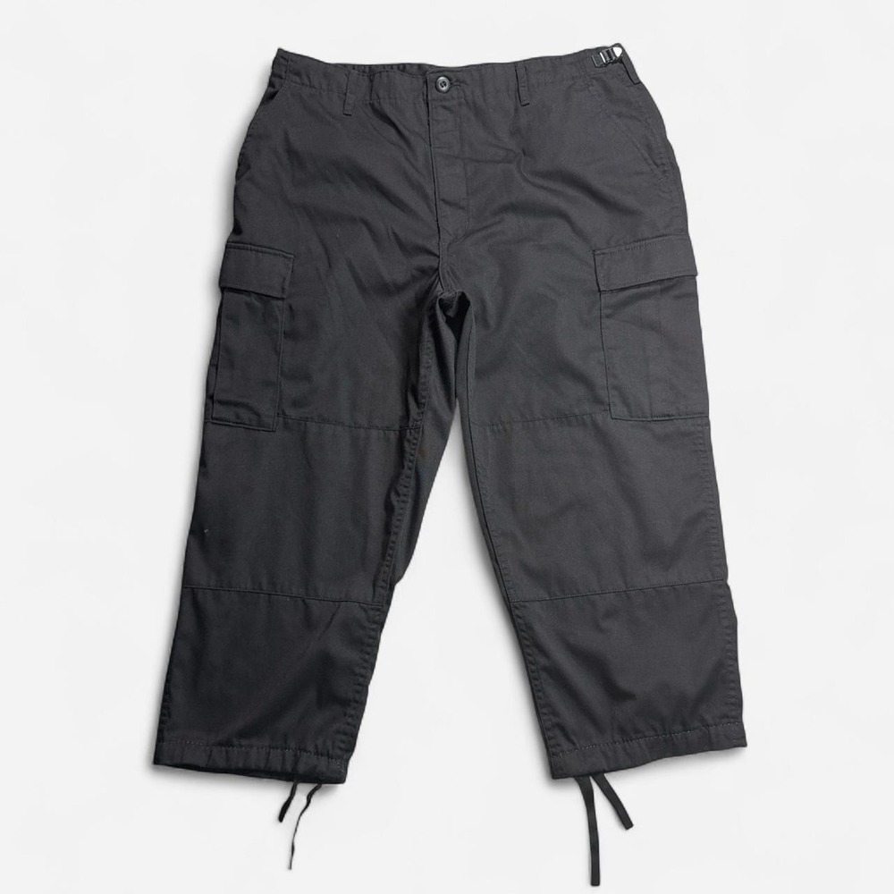 Propper black military BDU cargo capri pants, size L